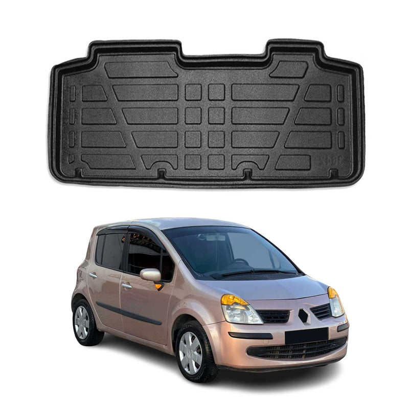 Tapis de Coffre pour Renault Modus 2005-2013 en TPE Noir