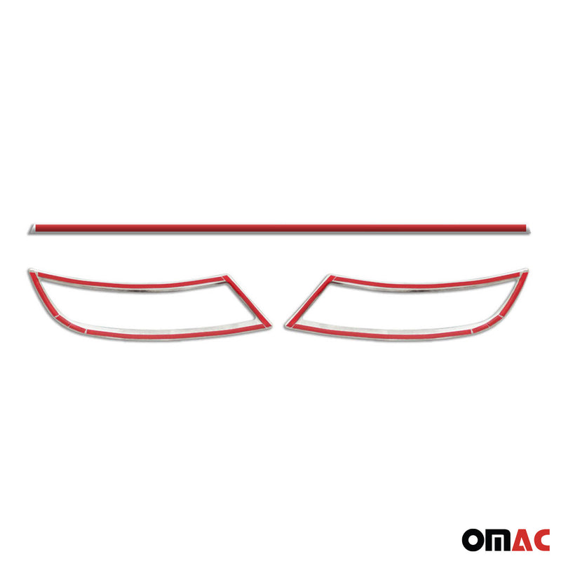 Moulure de Pare-chcos Arrière pour Skoda Superb 2015-2025 acier inox 3 Pcs