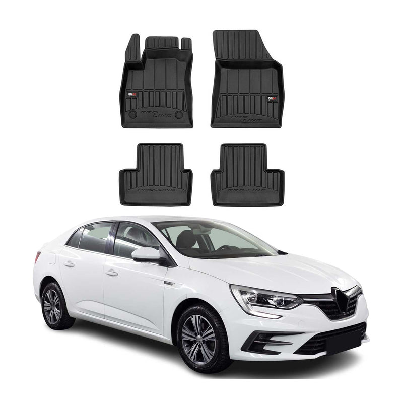 Tapis de Sol pour Renault Megane 2015-2022 TPE Noir