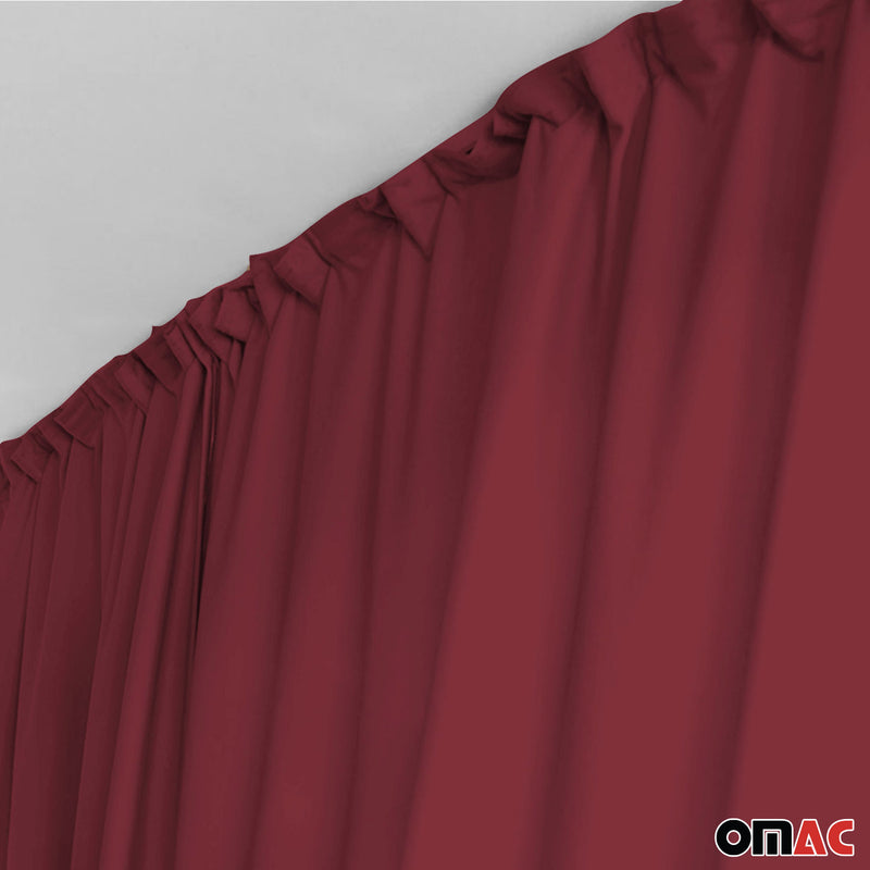 Rideaux De Séparation de Cabine Universel pour Voiture H1 Rouge Tissu