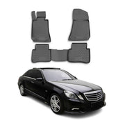 OMAC Tapis de sol pour Mercedes Classe E W212 2010-2016 en caoutchouc Noir 4Pcs