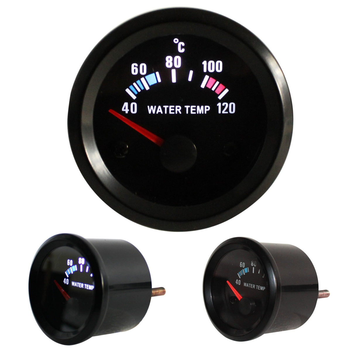 JOM Indicateur de Température d'Eau Additionnel 40-120°C Noir Ø52mm Noir Rally
