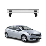 Menabo Barres de toit Transversales pour Opel Astra K 2016-2021 Gris ABE 2x