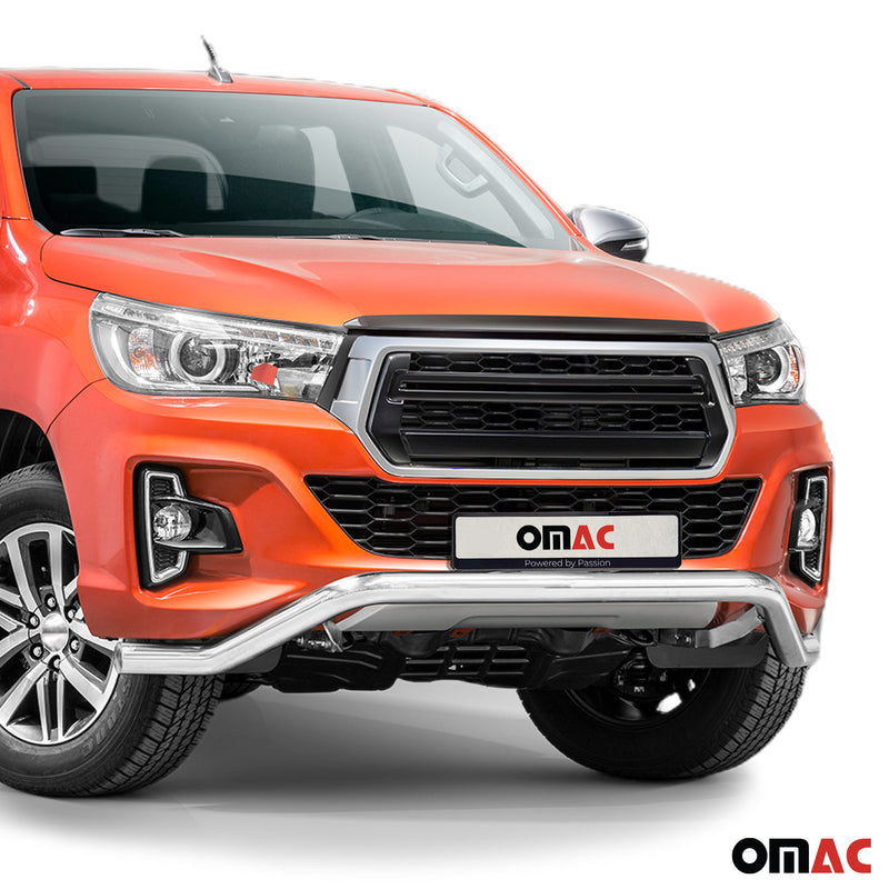 Pare-Buffle Avant Pour Toyota Hilux 2018-2020 Argent