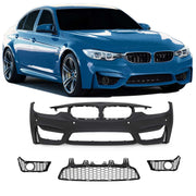 Pare-choc Bumper + Lave-phares pour BMW Series 3 F30 2011-2019 Plastique noir 1x