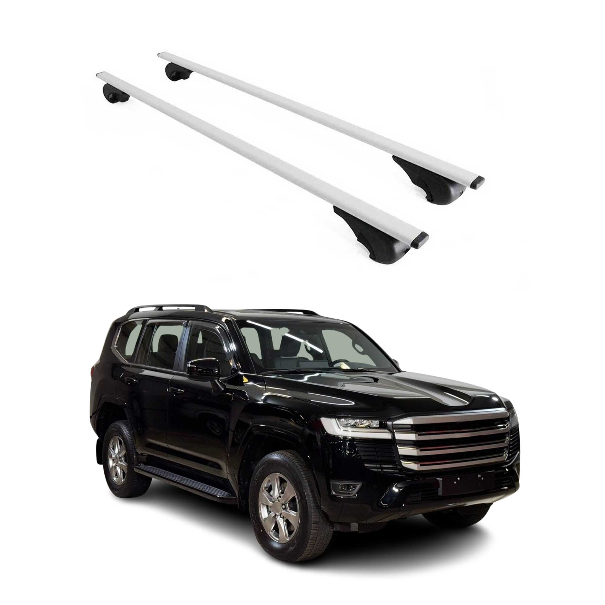 Barres de toit transversales pour Toyota Land Cruiser J250 2024 Gris Fer 2x