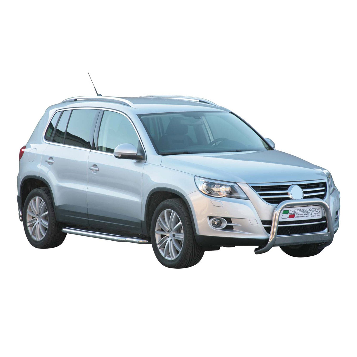 Pare-buffle Avant pour VW Tiguan 2007-2011 63 mm en Acier Gris