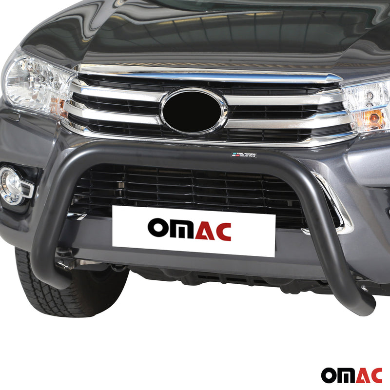 Pare-buffle Avant pour Toyota Hilux 2016-2018 76 mm en Acier Noir