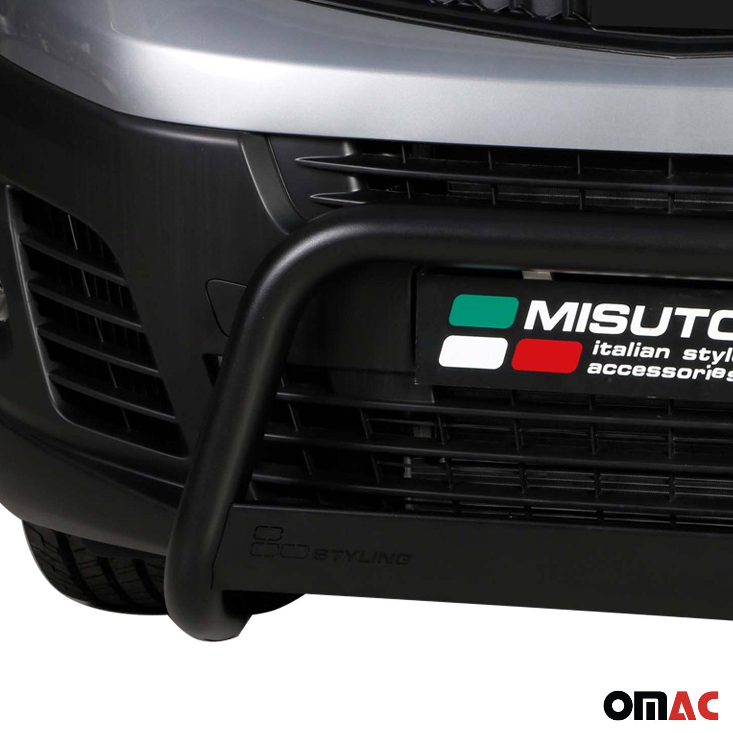 Pare-buffle Avant pour Fiat Scudo 2022-2026 63mm en Acier Inoxydable Noir