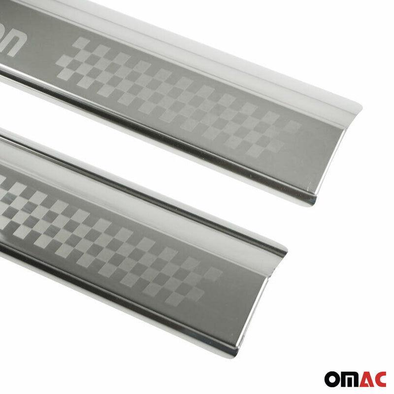 Seuils de porte pour VW Polo 2009-2017 inox chromés 2x