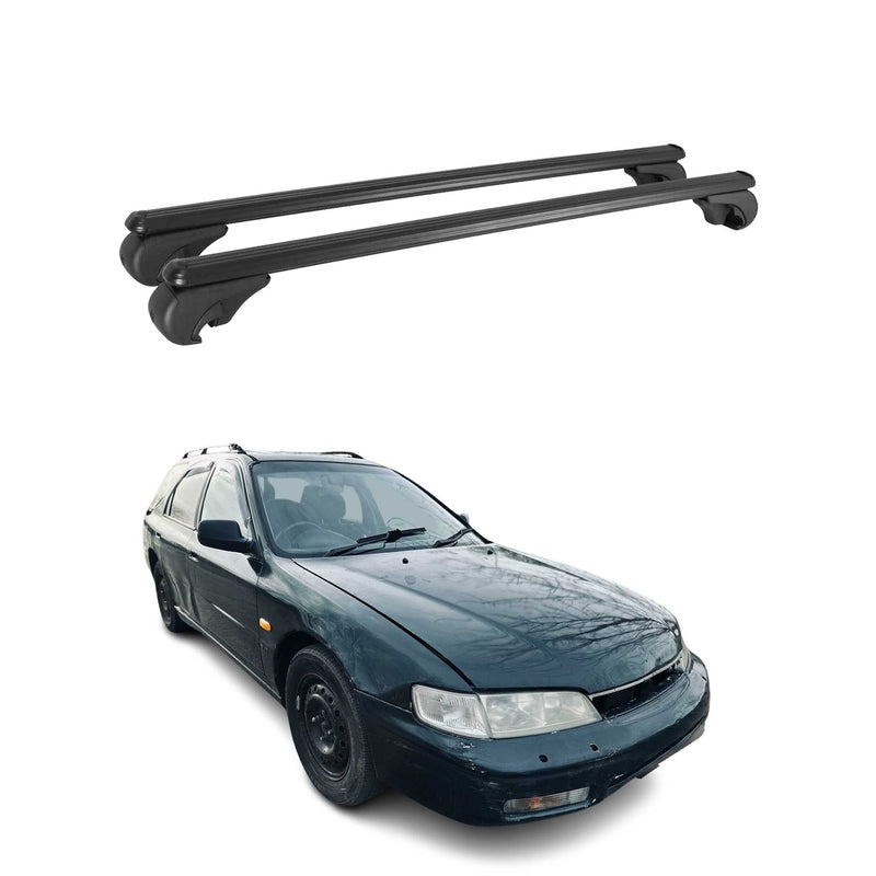 Barres de toit Transversales pour Honda Accord 1994-1997 Break Aluminium Noir