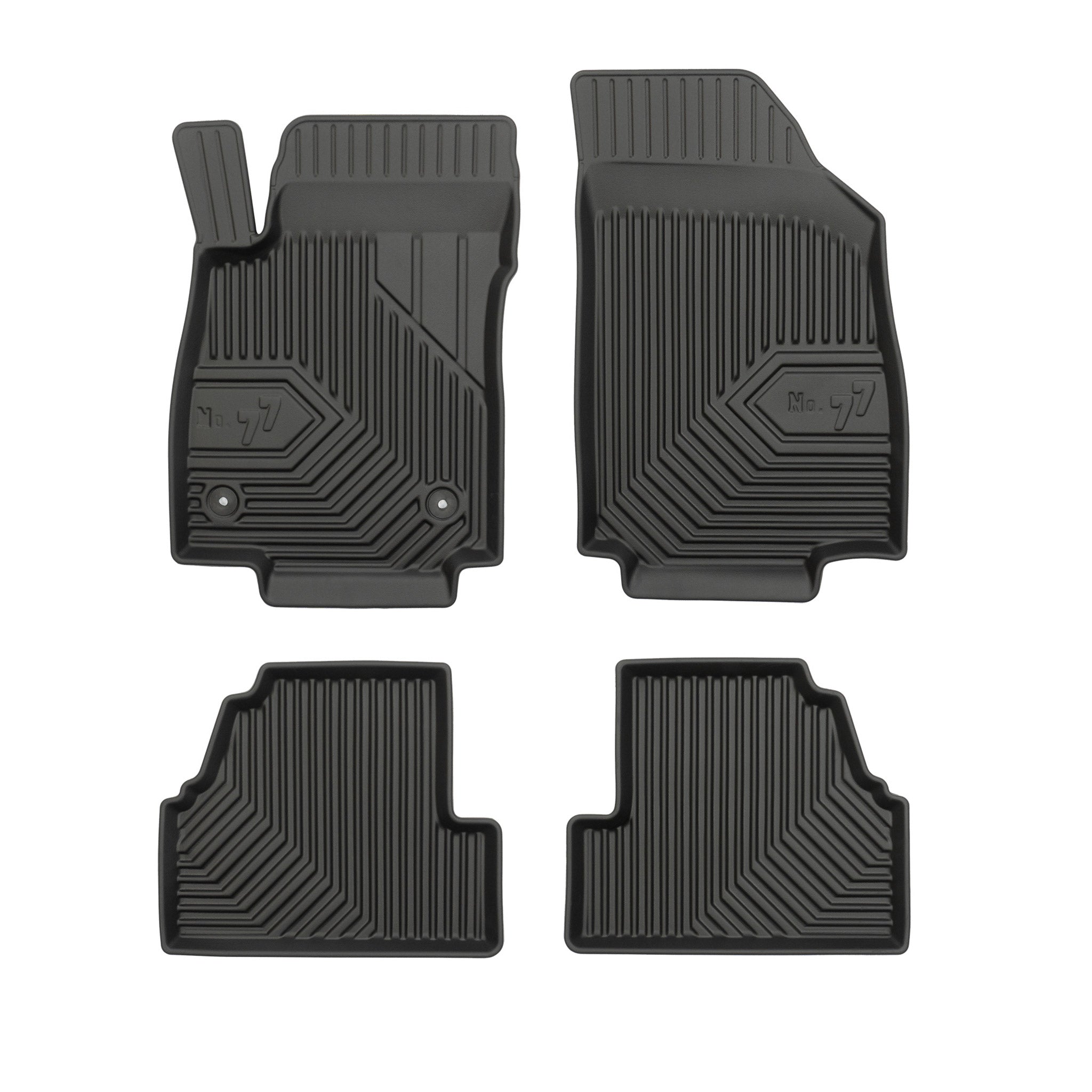 Tapis de Sol de Voiture pour Opel Mokka A 2012-2019 TPE Antidérapant Noir 4Pcs