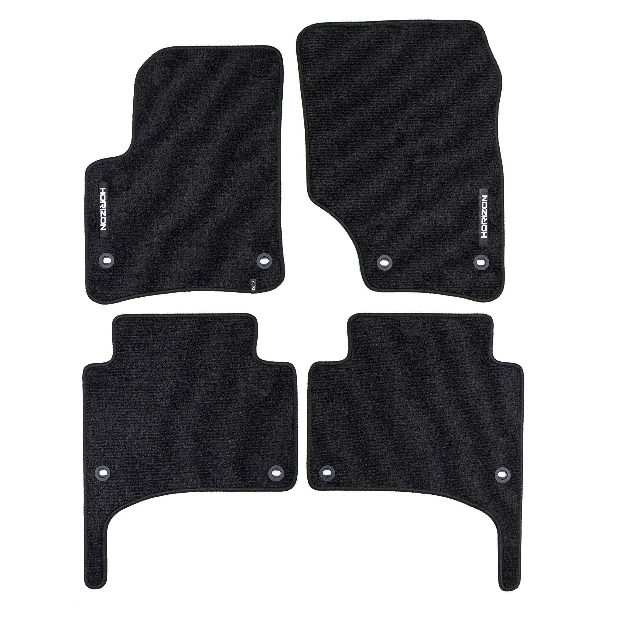 Tapis de Sol de Voiture pour Porsche Cayenne I 2002-2010 Velours Noir 4Pcs