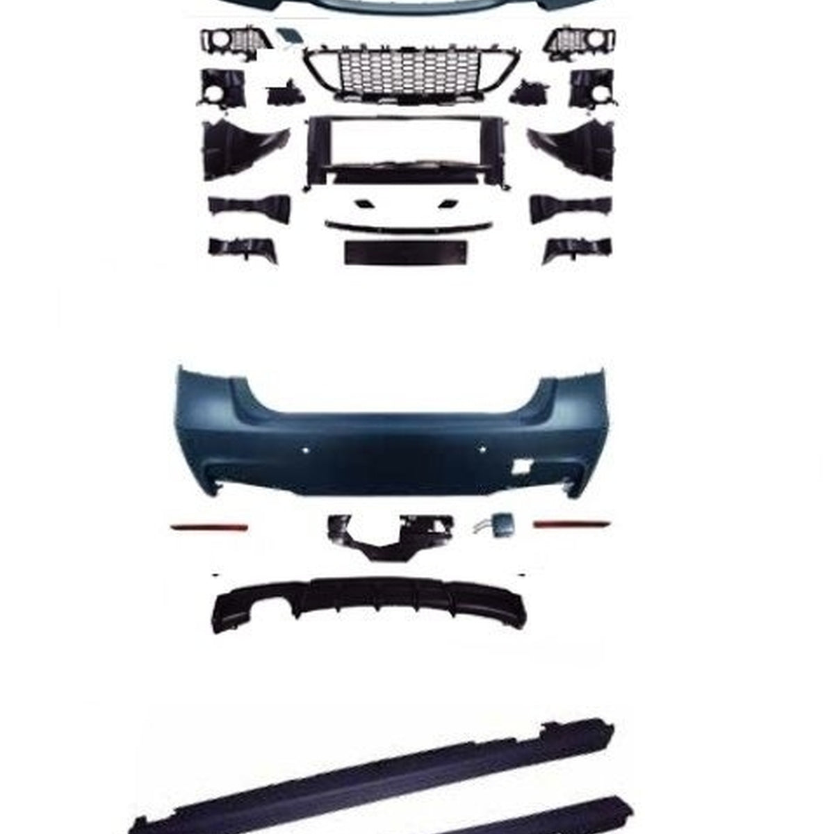 JOM Kit Pare-chocs & Bas de Caisse pour BMW F30 Série 3 Sport-Design PDC SRA