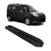Marchepieds Latéraux pédale pour Fiat Doblo 2010-2021 L1 2Pcs Aluminium Noir