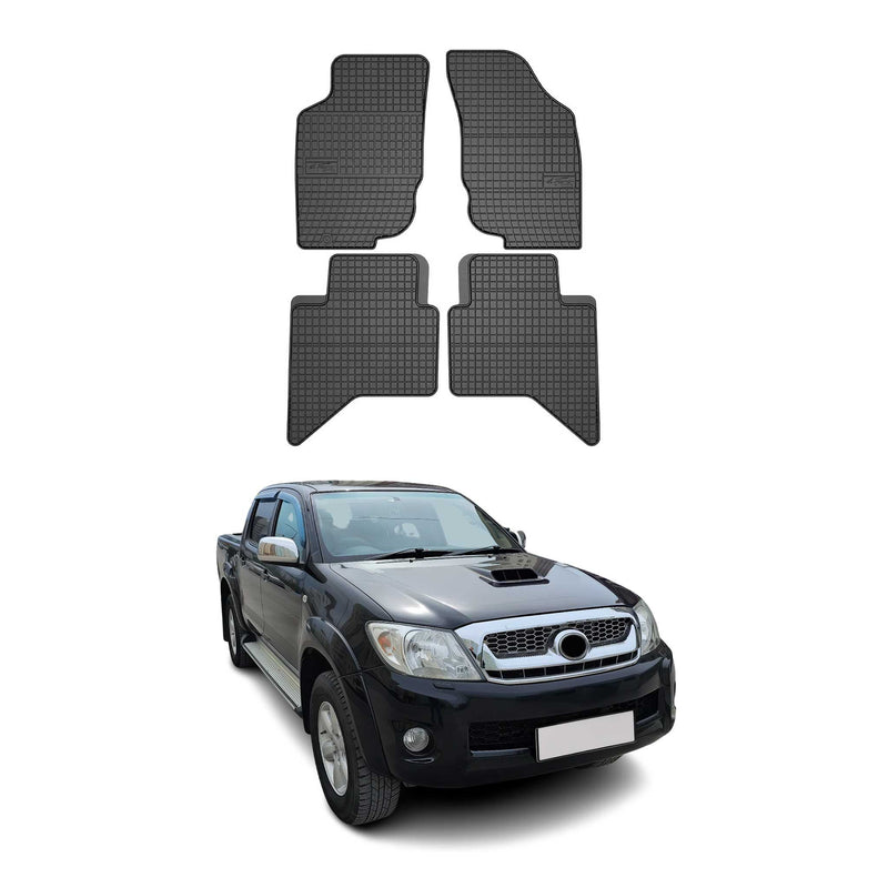 Tapis de Sol pour Toyota Hilux 2005-2015 Caoutchouc Noir
