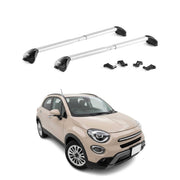 Barres de toit transversales pour Fiat 500X 2015-2026 Aluminium Gris ABE