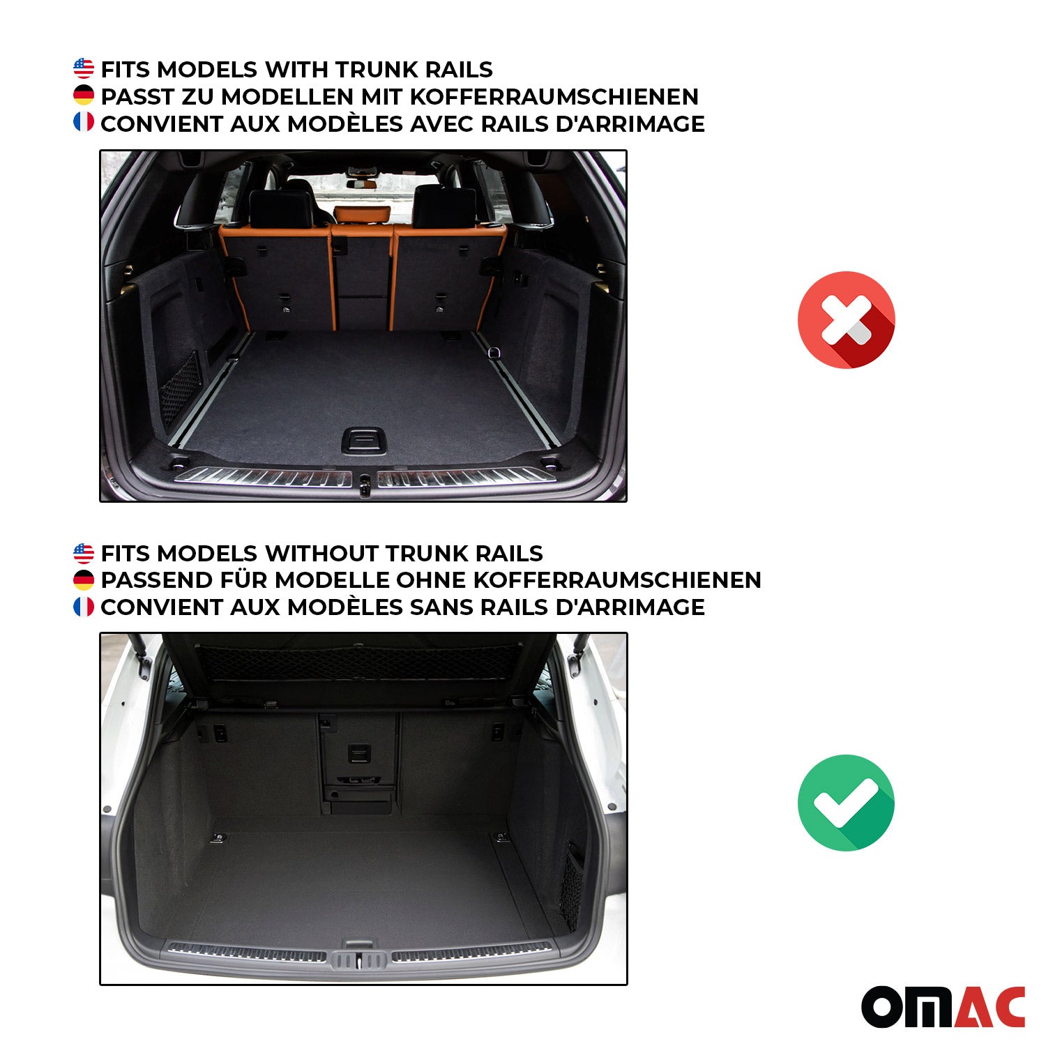 OMAC Tapis de coffre pour Land Rover Range Rover Evoque L551 2019-2026 en Noir
