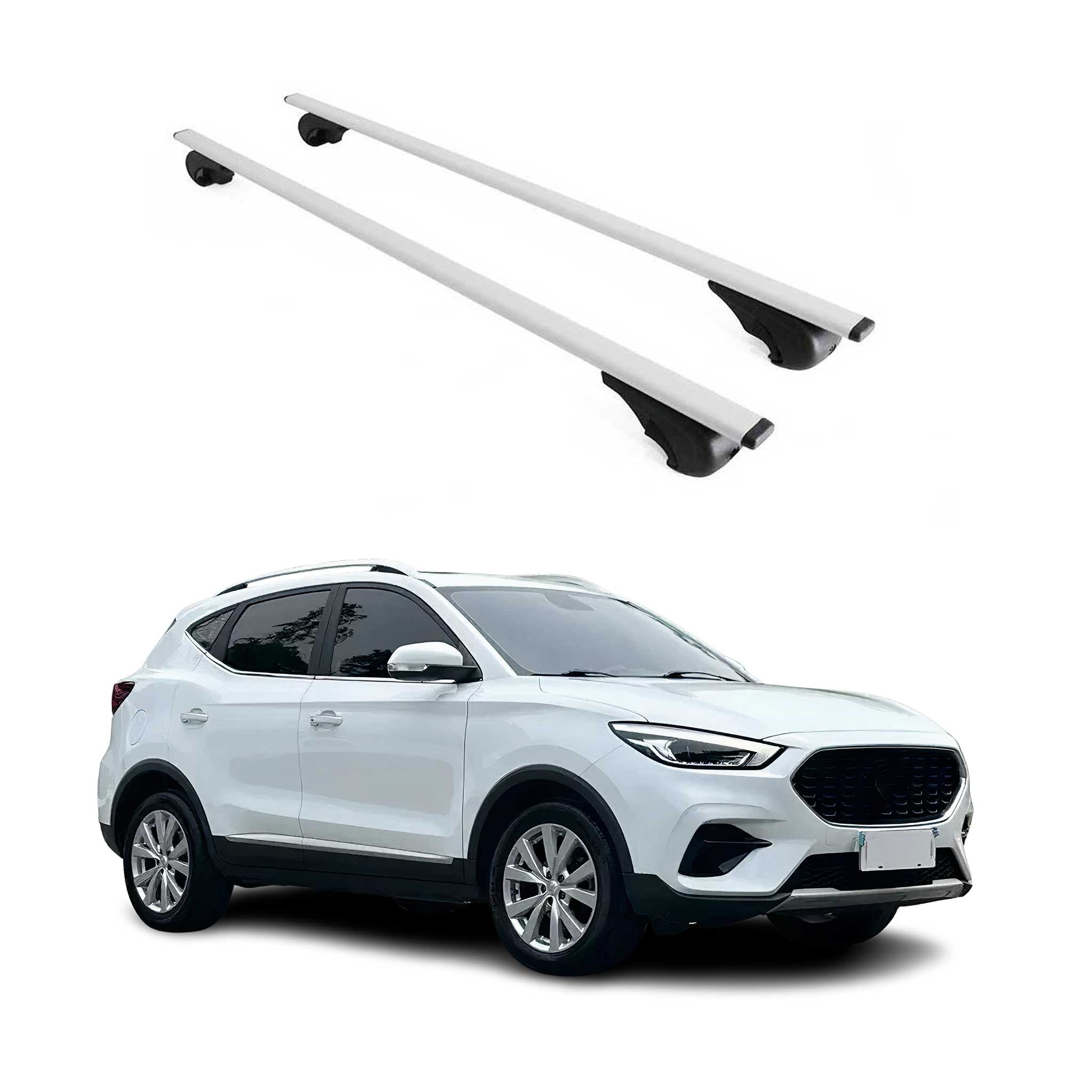 Barres de toit Transversales pour MG ZS 2018-2026 Fer Argent