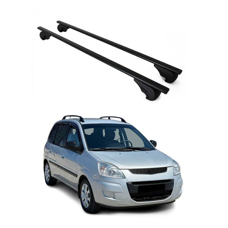 Barres de toit Transversales pour Hyundai Matrix 2001-2010 Fer Noir