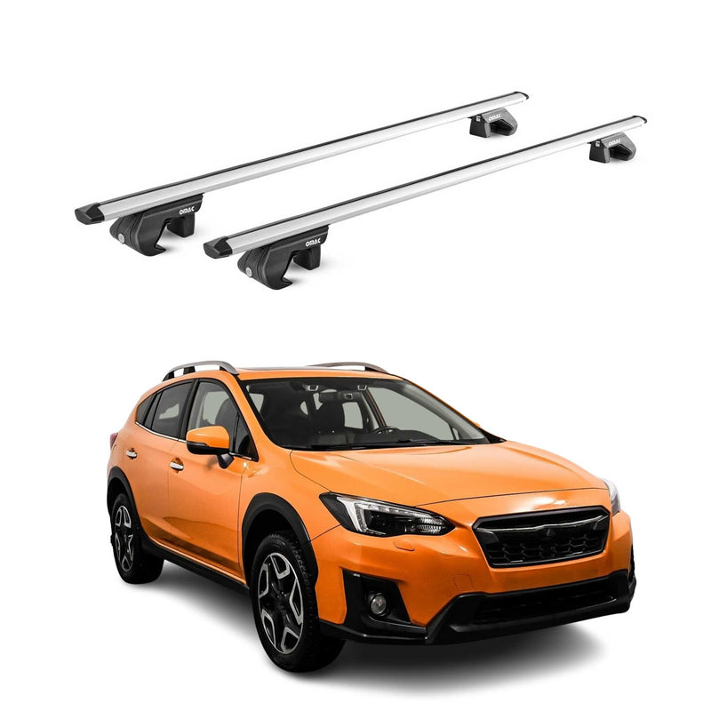 Barres de toit transversales ABE pour Subaru XV 2012-2017 5 P Alu Gris 2x