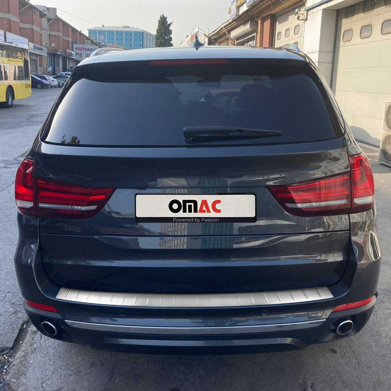 Protection seuil de pare-chocs arriére pour BMW X5 F15 2013-2018 Acier Brossé