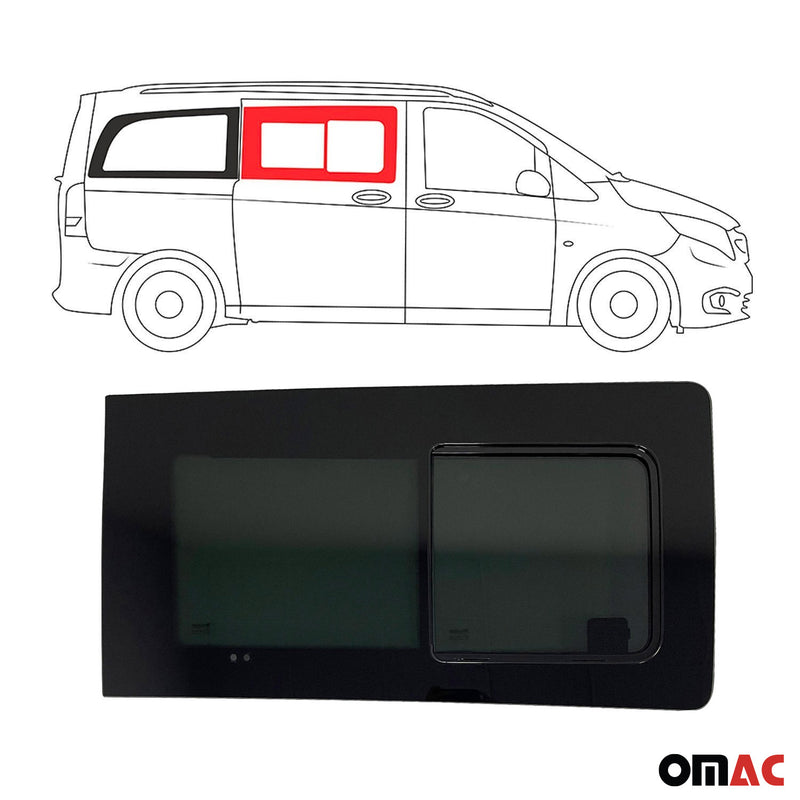 Vitre de Porte pour Mercedes Vito W447 2014-2023 L2 L3 Avant Droit Coulissante