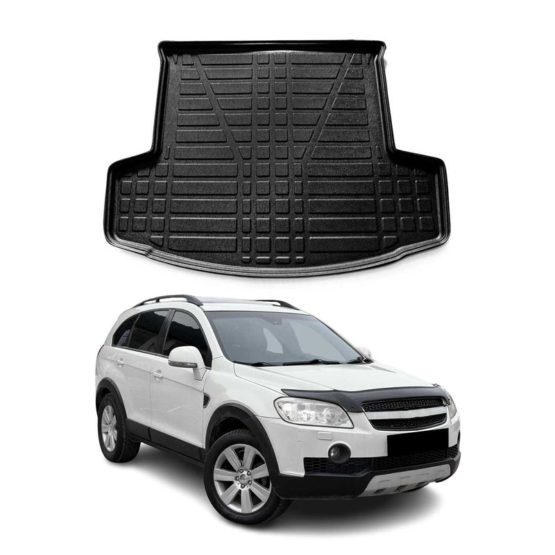 Tapis de Coffre pour Chevrolet Captiva 2006-2015 en TPE Noir