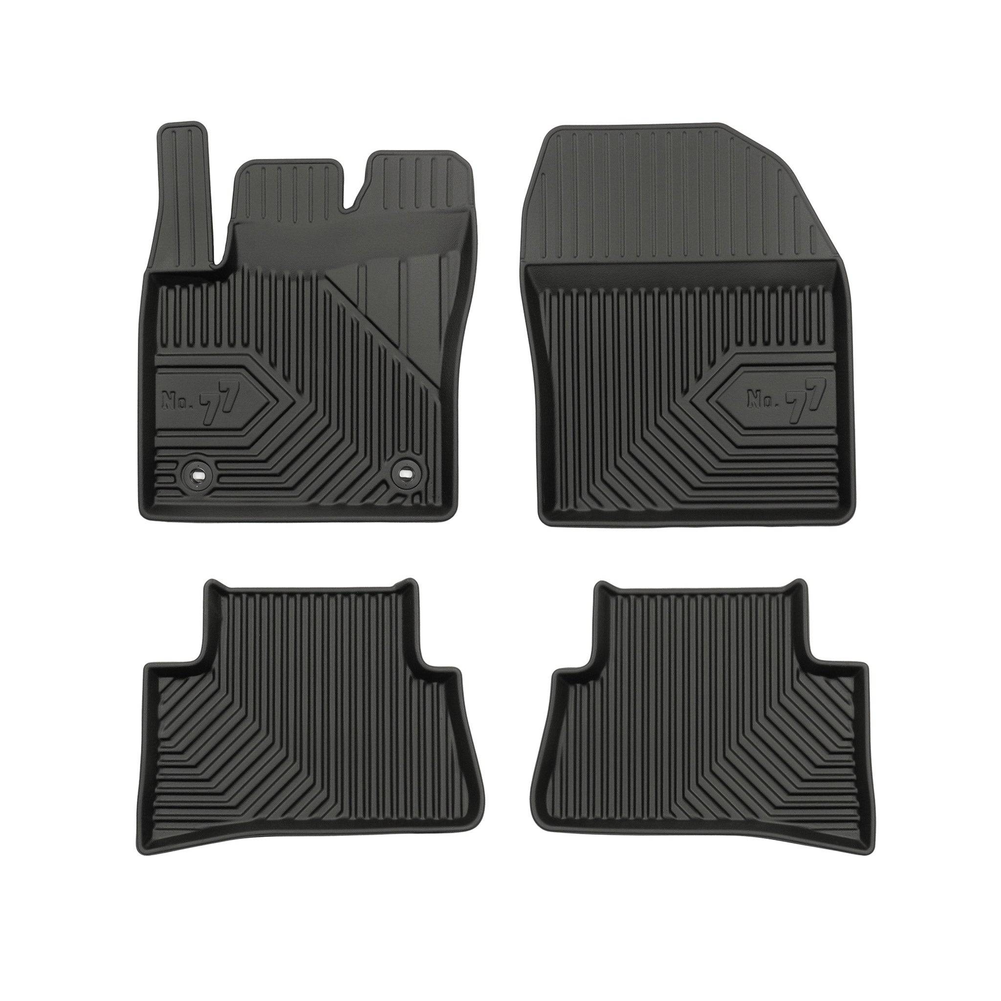 Tapis de Sol de Voiture pour Toyota C-HR II 2024-2026 TPE Imperméable Noir 4Pcs