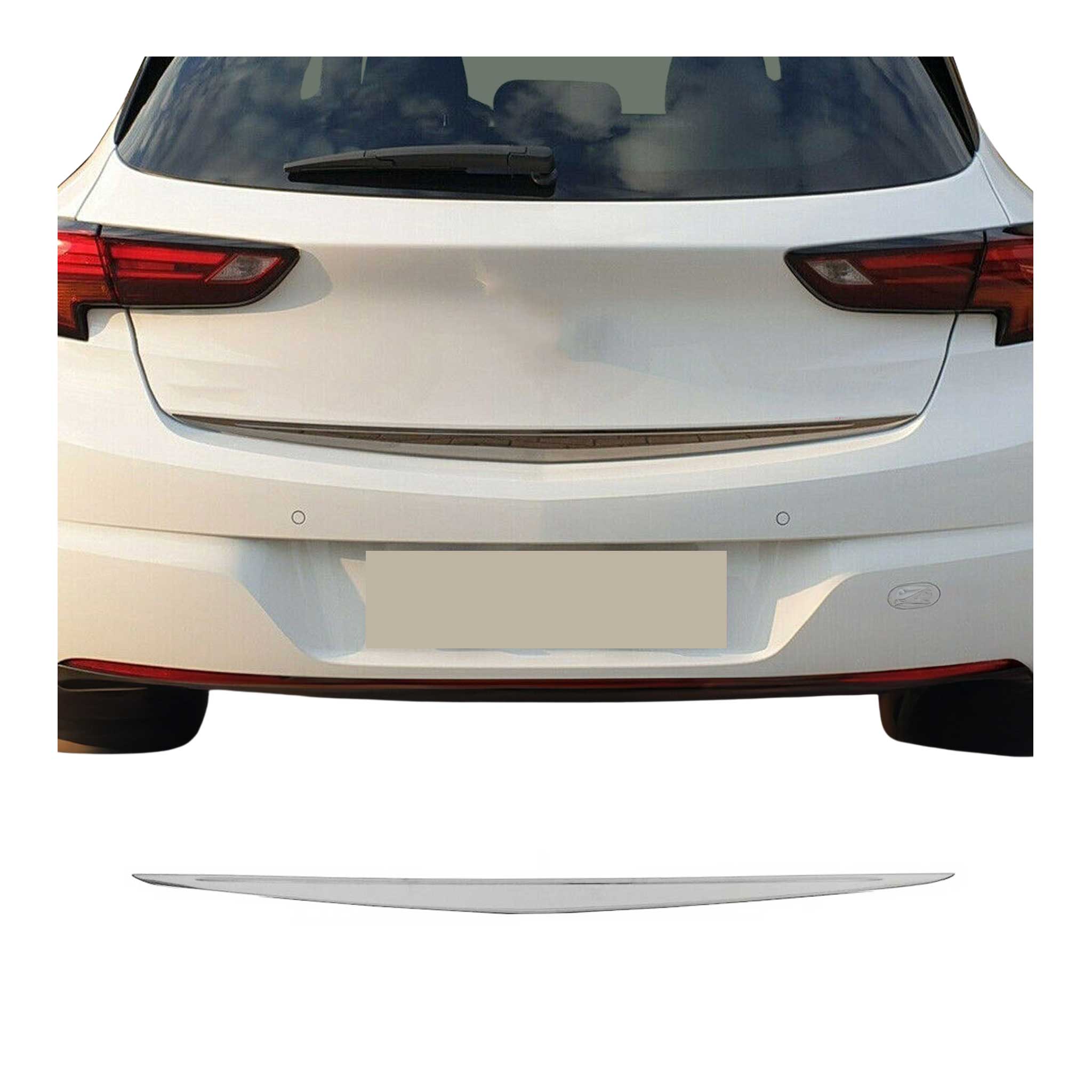 Garniture de Hayon Coffre pour Opel Astra K 2015-2019 acier inox foncé