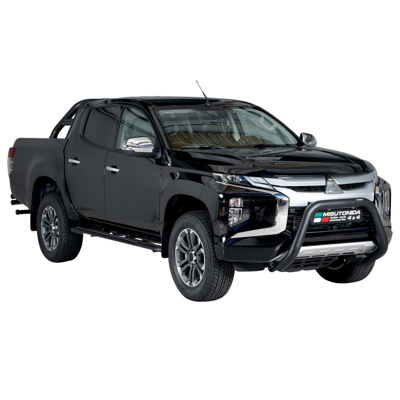 Pare-buffle Avant pour Mitsubishi L200 2019-2024 76 mm en Acier Noir