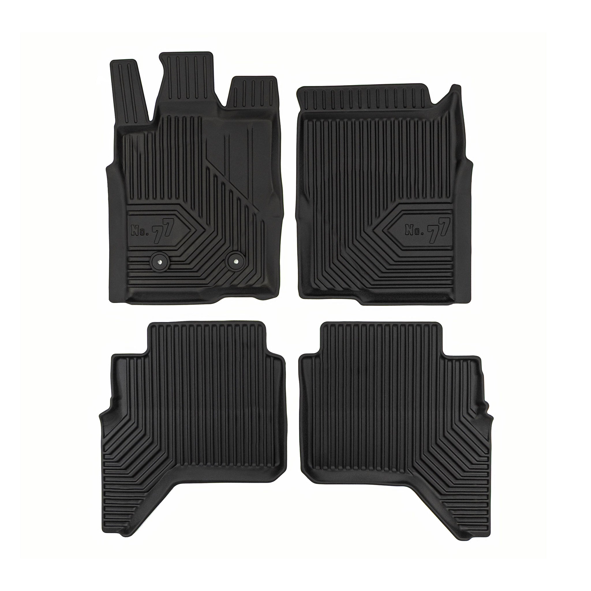 Tapis de Sol de Voiture pour Ford Ranger VI 2022-2026 4Portes TPE Noir 4Pcs