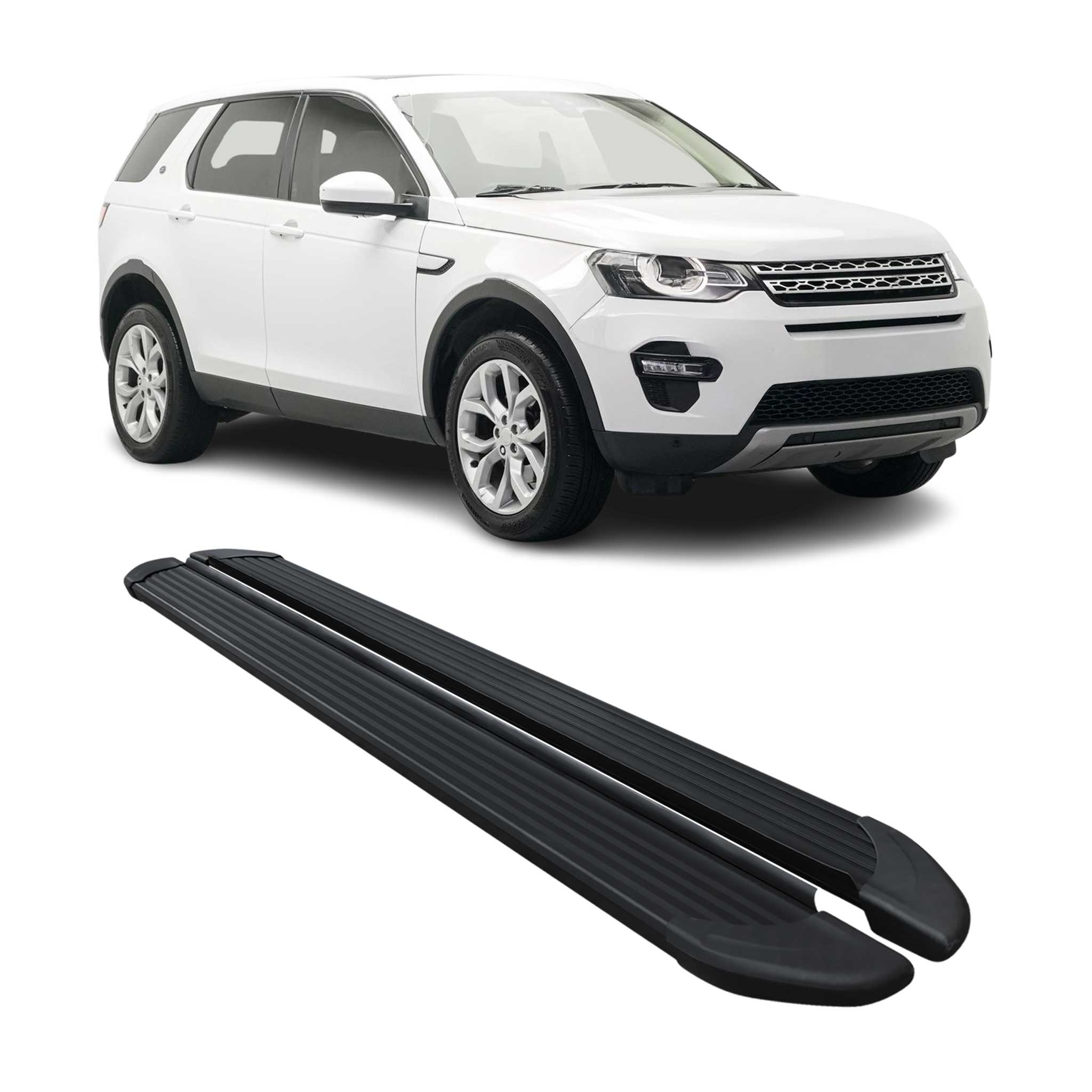 Marchepieds Latéraux pour Land Rover Discovery Sport L550 2014-2020 Noir Alu 2x