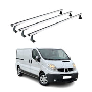 Barres De Toit Transversales Pour OPEL Vivaro A 2001-2014 Argenté Aluminium 3x
