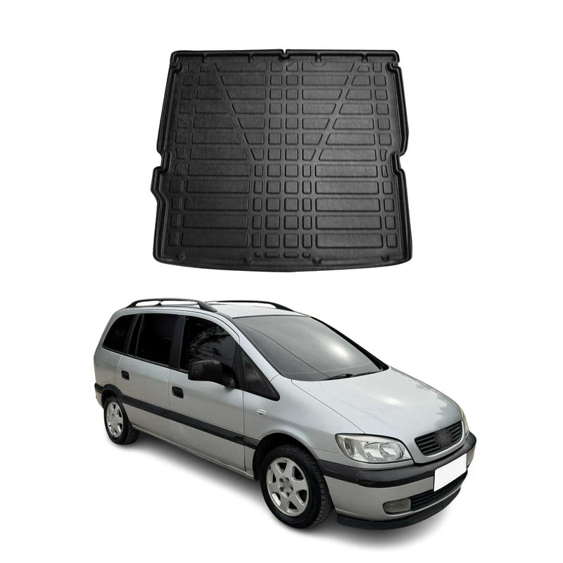 Tapis de Coffre pour Opel Zafira A MPV 1999-2005 en TPE Noir