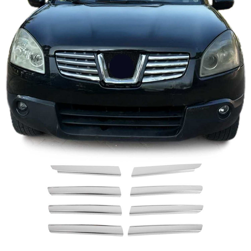 Moulure De Grille De Calandre Pour Nissan Qashqai 2006-2010 Chromé 8x