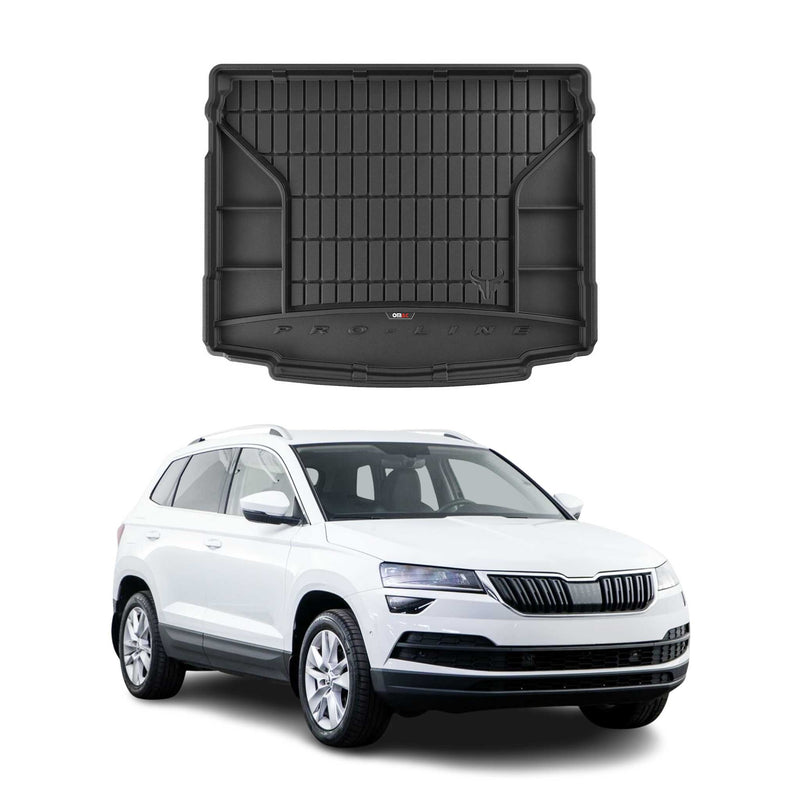 Tapis de Coffre pour Skoda Karoq 2017-2022 Noir TPE