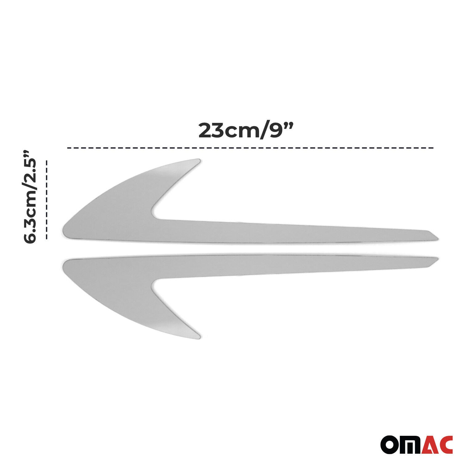 Bandes décoratives latérales chromées pour BMW 3 E90 F30 2005-2019 inox 2Pcs