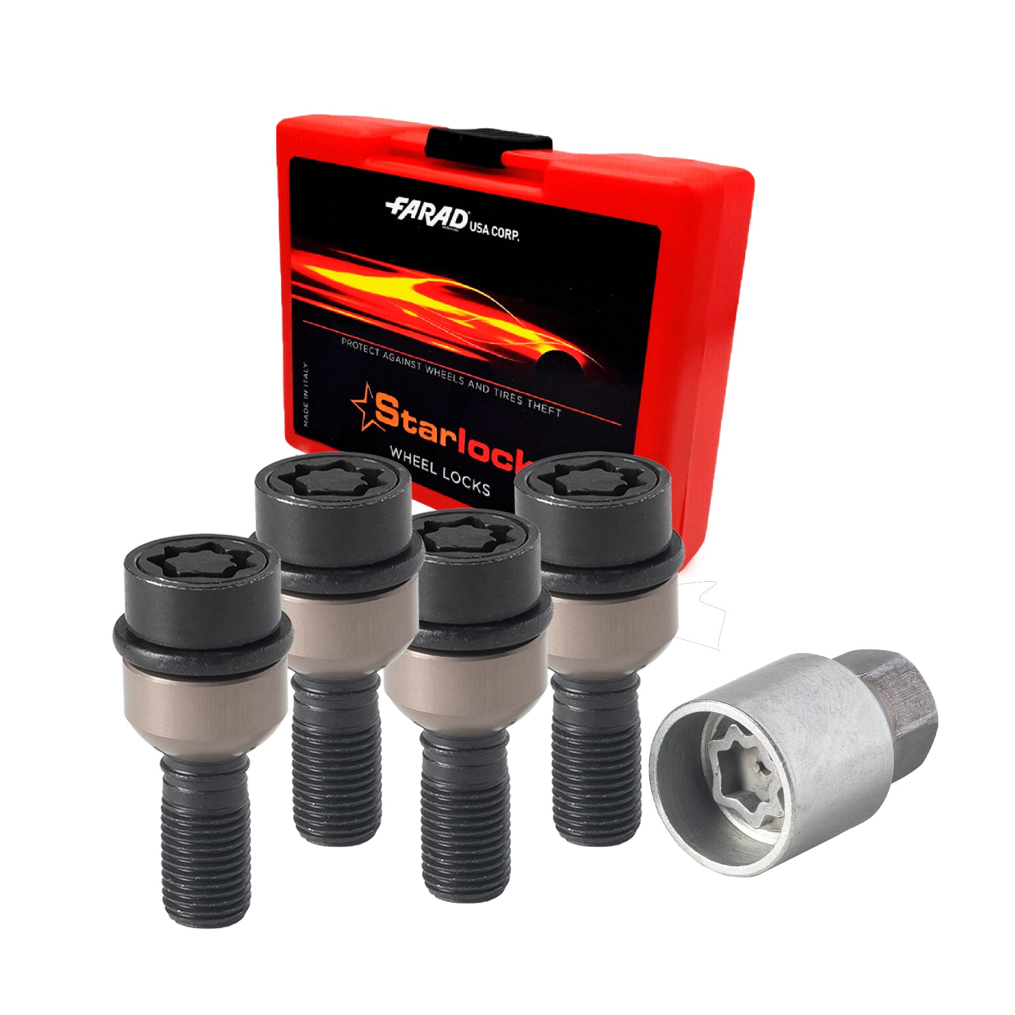 Vis de roue antivol pour Porsche Cayman / Panamera / Macan Noir lot de 4 M14X1,5