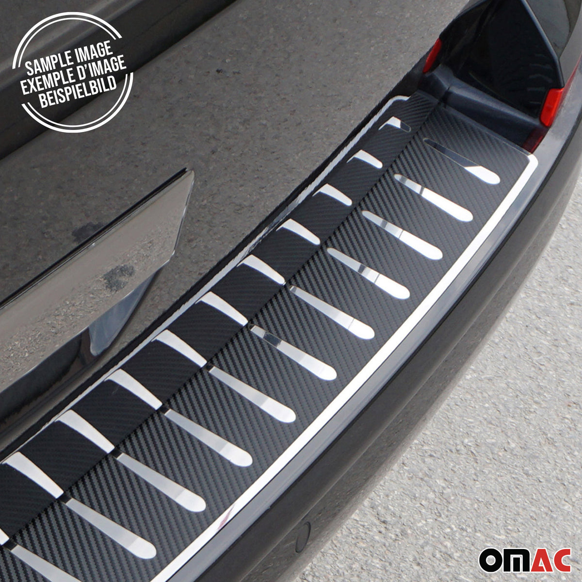 Protection de Pare-Chocs Arrière pour Toyota RAV4 V 2019-2025 Inox film carbone