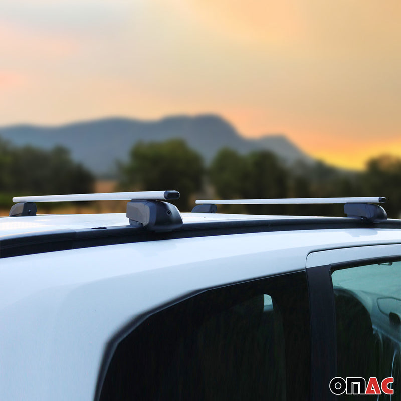Barres de toit Transversales pour Kia Soul 2014-2019 Fer Argent ABE