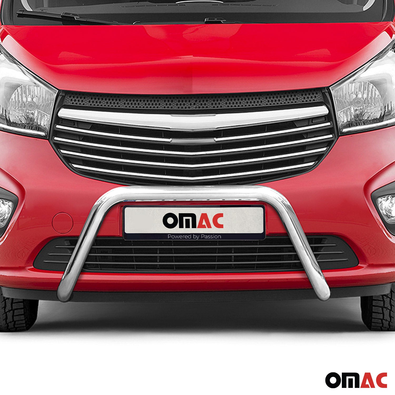 Pare-Buffle Avant Pour Opel Vivaro B 2014-2019 en Acier Inoxydable Argent