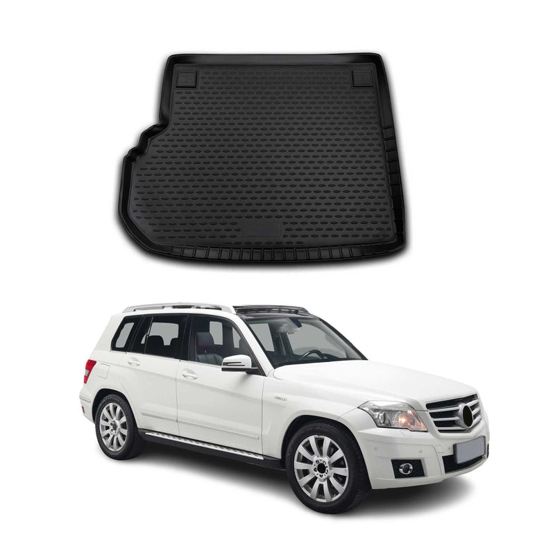 Tapis de Coffre pour Mercedes Classe GLK X204 2008-2012 caoutchouc TPE 3D Noir