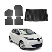 Kit Tapis de sol et coffre pour Renault Zoe 2012-2024 TPE Noir