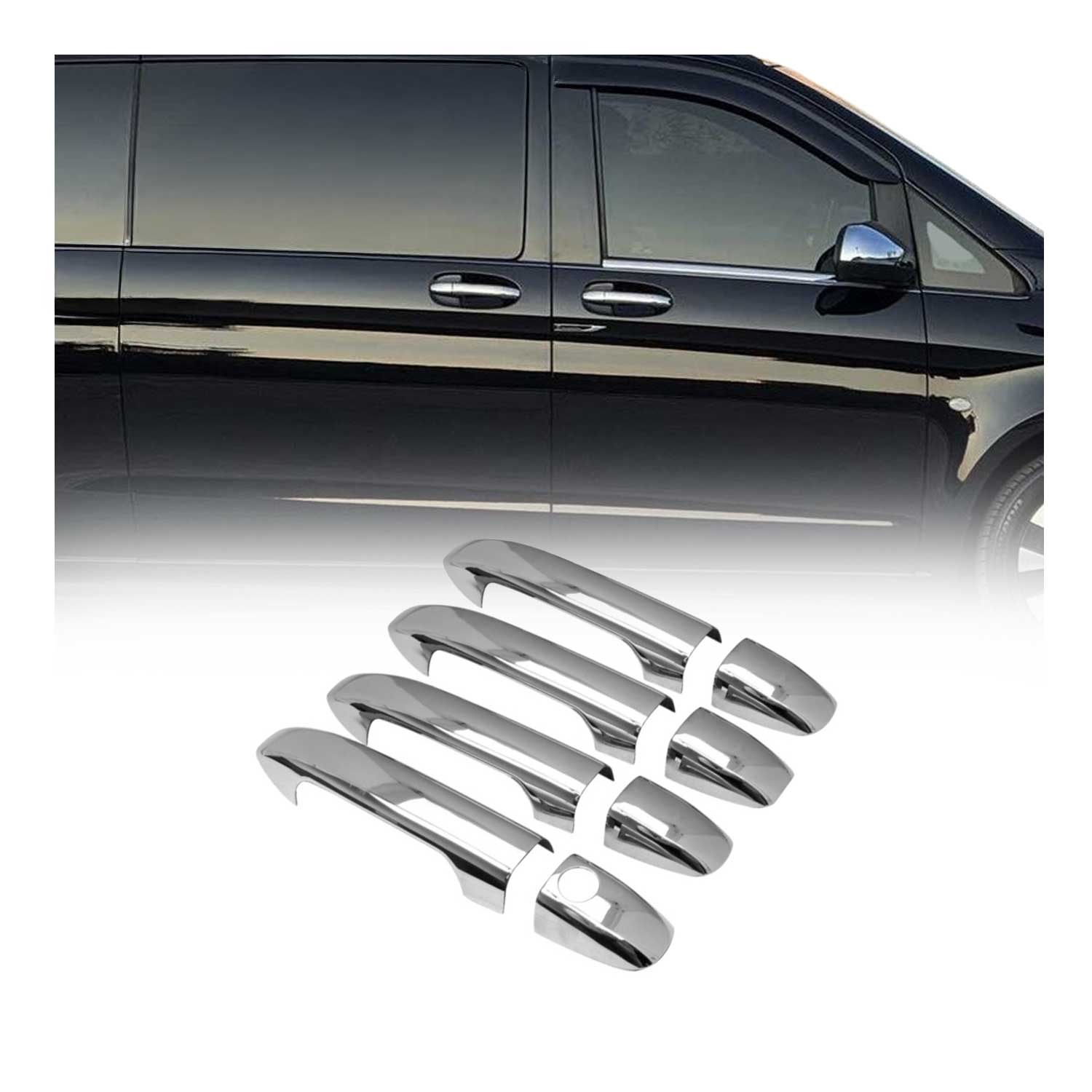 Couverture de poignée de porte pour Mercedes Vito W447 2014-2026 Acier Inox 8Pcs