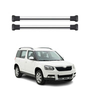 Barres de toit transversales pour Skoda Yeti 2009-2017 Aluminium Gris