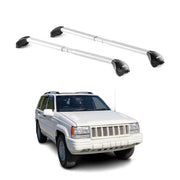 Barres de toit pour Jeep Grand Cherokee 1992-2011 Gris Argenté 2 pièces ABE