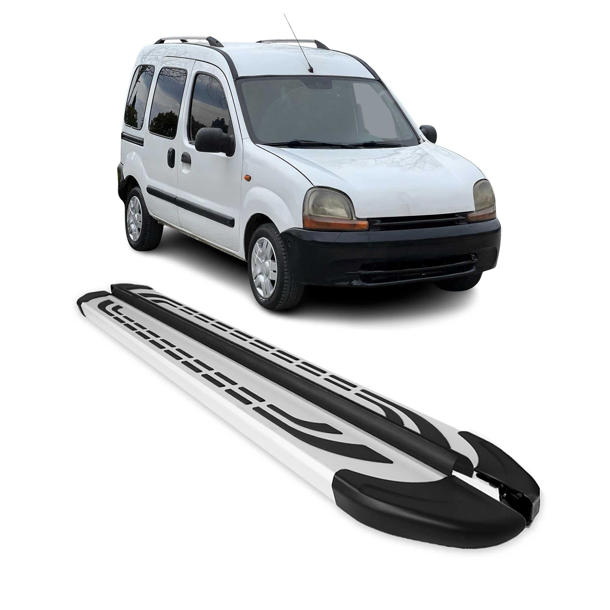 Marchepieds Latéraux pédale pour Renault Kangoo 1999-2008 Aluminium Gris 2Pcs