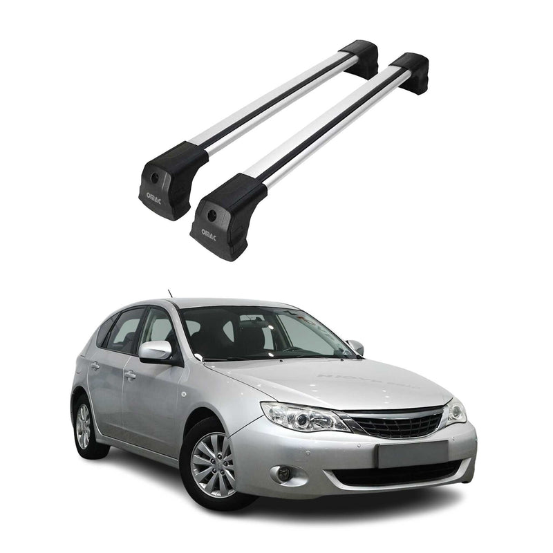 Barres de Toit Transversales pour Subaru Impreza 3 2007-2012 Hayon 3 Portes Gris