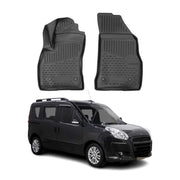 OMAC Tapis de sol pour Fiat Doblo Cargo Maxi 2015-2022 en caoutchouc Noir